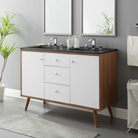 Transmit 48" Double Sink Bathroom Vanity Modway Model: eei-5380