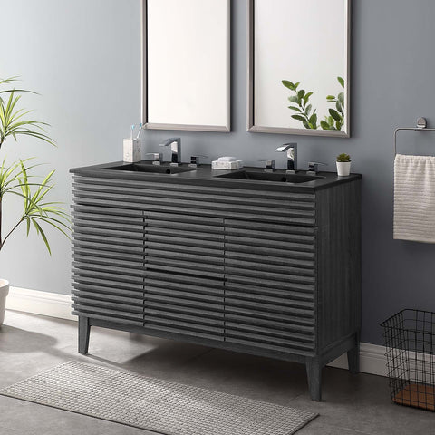 Render 48" Double Sink Bathroom Vanity Modway Model: eei-5381
