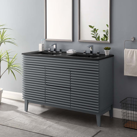 Render 48" Double Sink Bathroom Vanity Modway Model: eei-5381