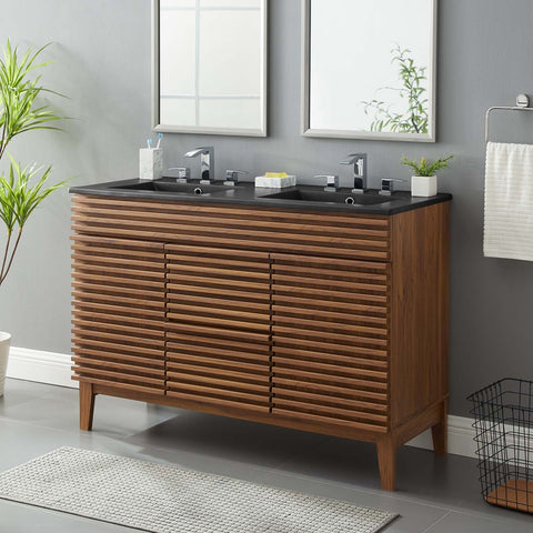 Render 48" Double Sink Bathroom Vanity Modway Model: eei-5381