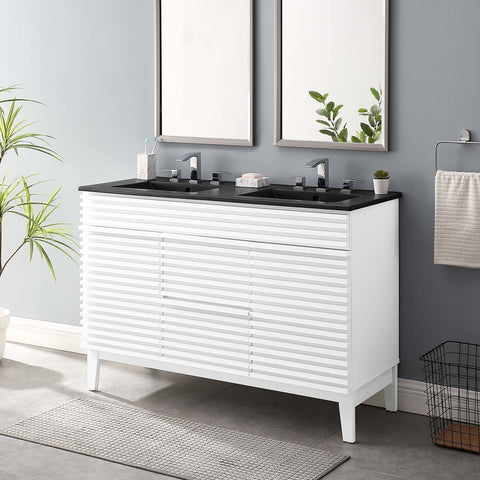 Render 48" Double Sink Bathroom Vanity Modway Model: eei-5381