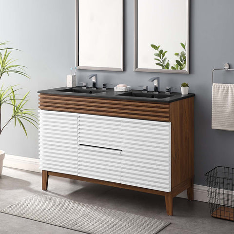 Render 48" Double Sink Bathroom Vanity Modway Model: eei-5381
