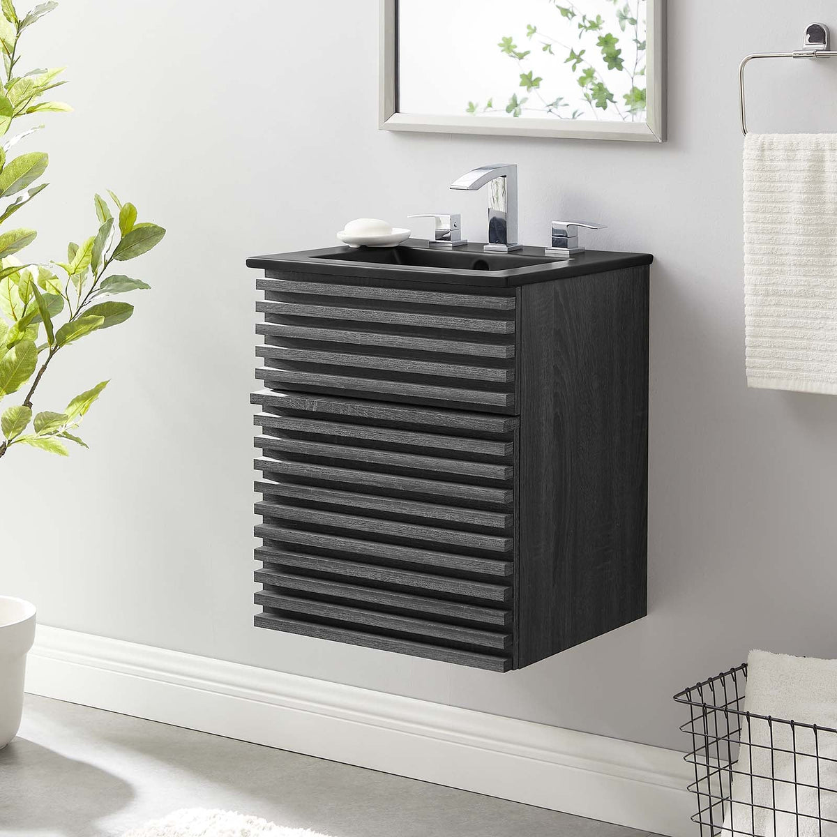 Render 18" Wall-Mount Bathroom Vanity Modway Model: eei-5390