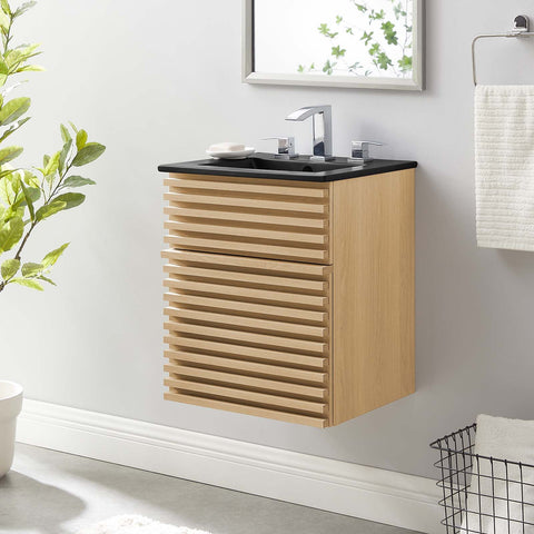 Render 18" Wall-Mount Bathroom Vanity Modway Model: eei-5390