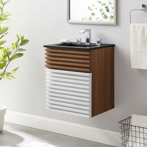 Render 18" Wall-Mount Bathroom Vanity Modway Model: eei-5390