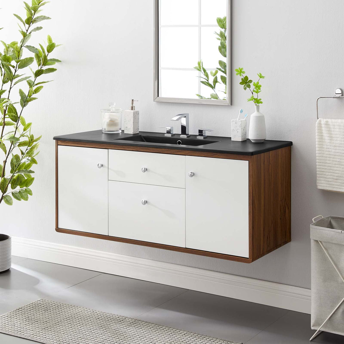 Transmit 48" Wall-Mount Bathroom Vanity Modway Model: eei-5399