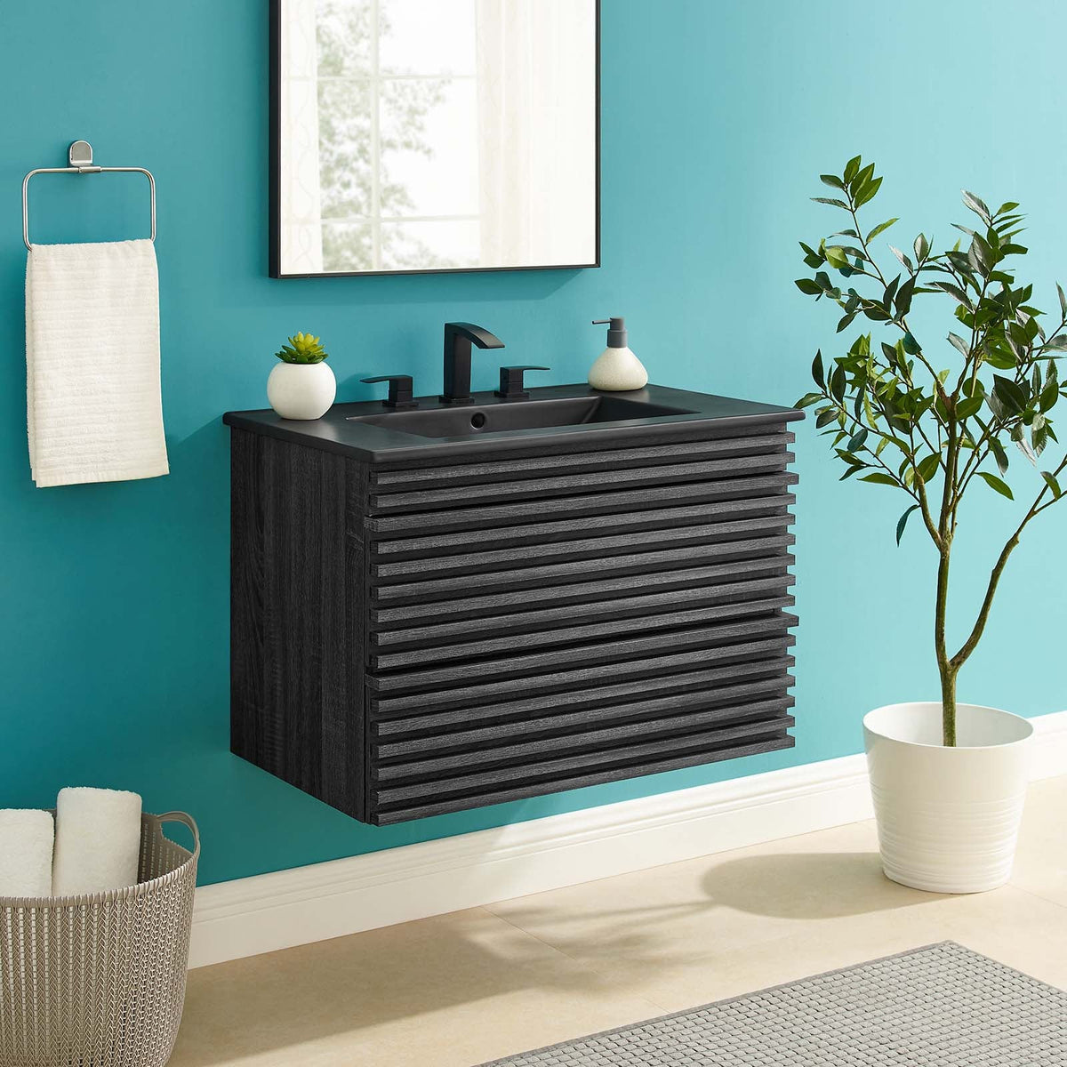 Render 30" Wall-Mount Bathroom Vanity Modway Model: eei-5417
