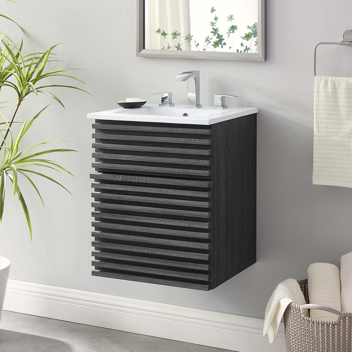Render 18" Wall-Mount Bathroom Vanity Modway Model: eei-5419
