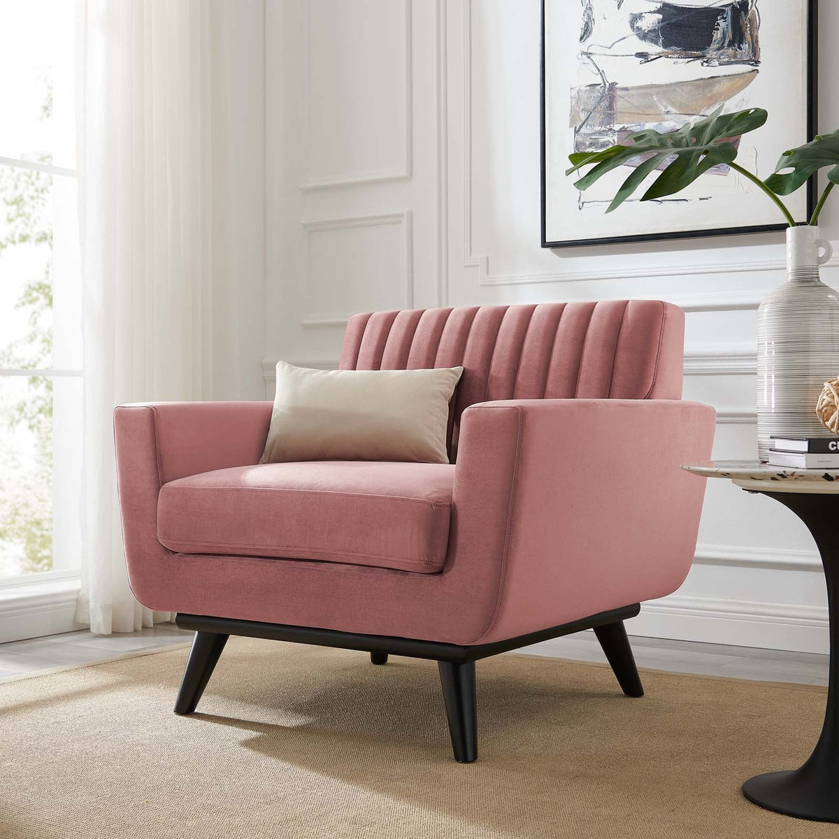 Engage Channel Tufted Performance Velvet Armchair Modway Model: eei-5457