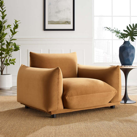 Copious Performance Velvet Armchair Modway Model: eei-5472