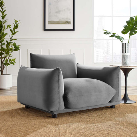 Copious Performance Velvet Armchair Modway Model: eei-5472