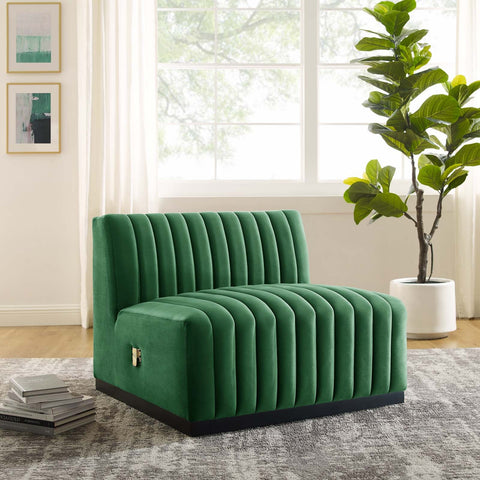 Conjure Channel Tufted Performance Velvet Armless Chair Modway Model: eei-5494