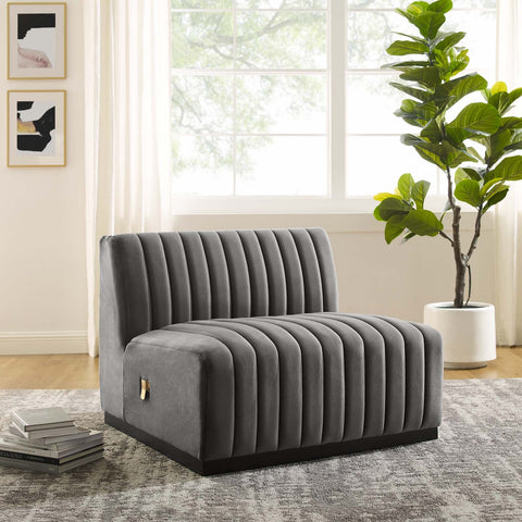 Conjure Channel Tufted Performance Velvet Armless Chair Modway Model: eei-5494