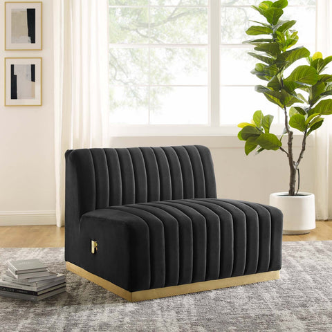 Conjure Channel Tufted Performance Velvet Armless Chair Modway Model: eei-5504