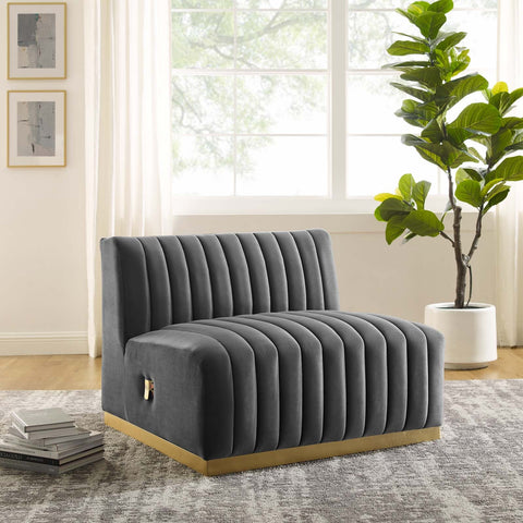 Conjure Channel Tufted Performance Velvet Armless Chair Modway Model: eei-5504