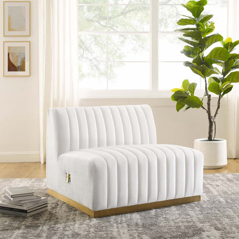 Conjure Channel Tufted Performance Velvet Armless Chair Modway Model: eei-5504