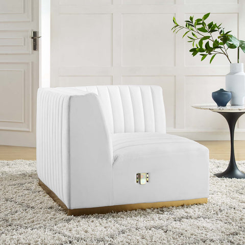 Conjure Channel Tufted Performance Velvet Right Corner Chair Modway Model: eei-5506