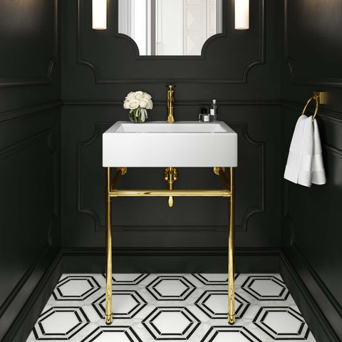 Redeem 24" Wall-Mount Gold Stainless Steel Bathroom Vanity Modway Model: eei-5536