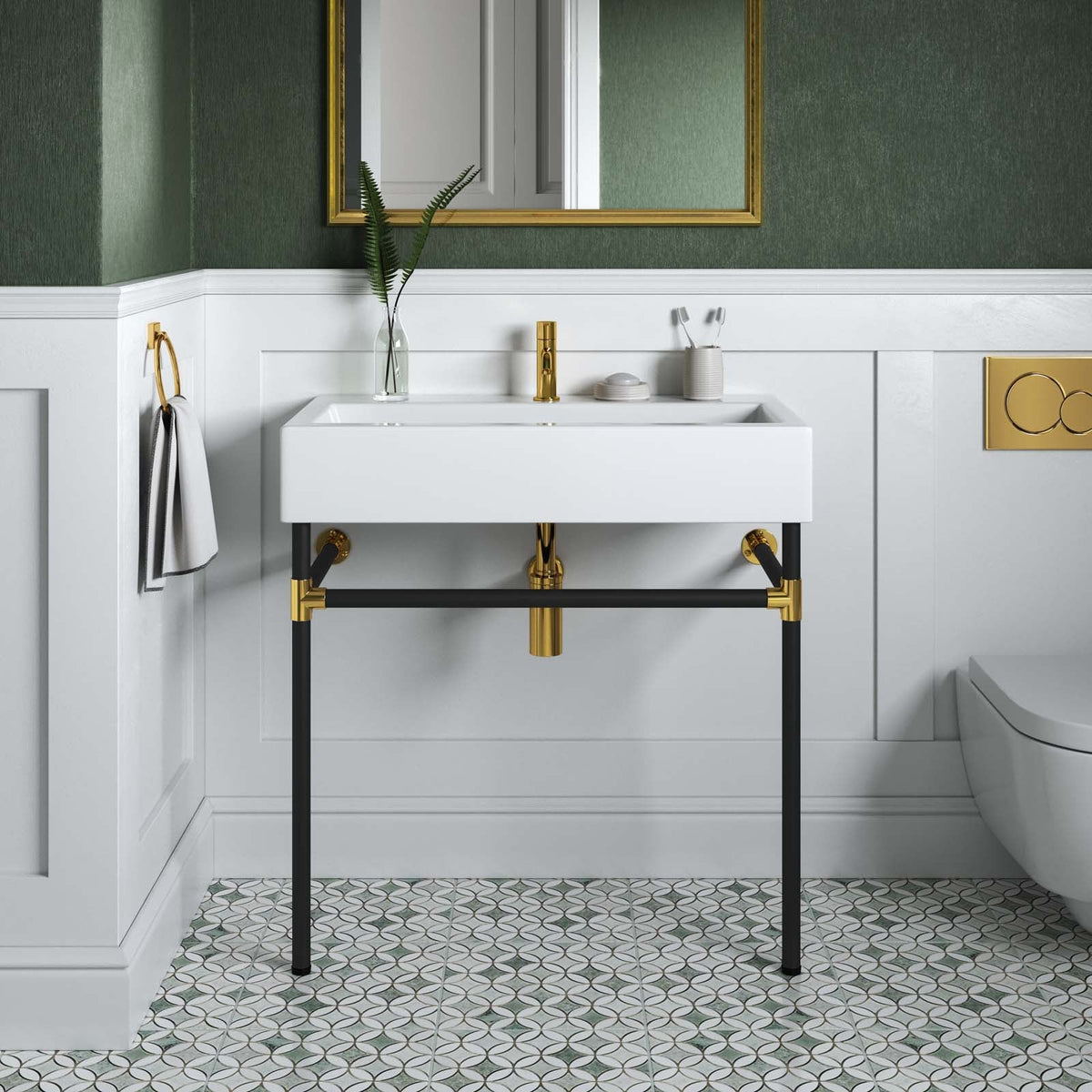 Redeem 32" Black Stainless Steel Wall-Mount Bathroom Vanity Modway Model: eei-5541