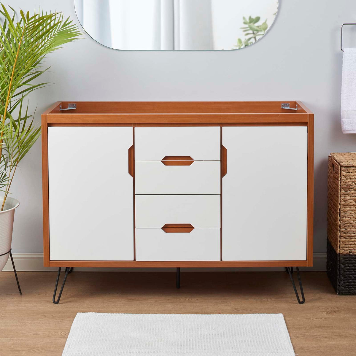 Energize 48" Double Sink Compatible (Not Included) Bathroom Vanity Cabinet Modway Model: eei-5552