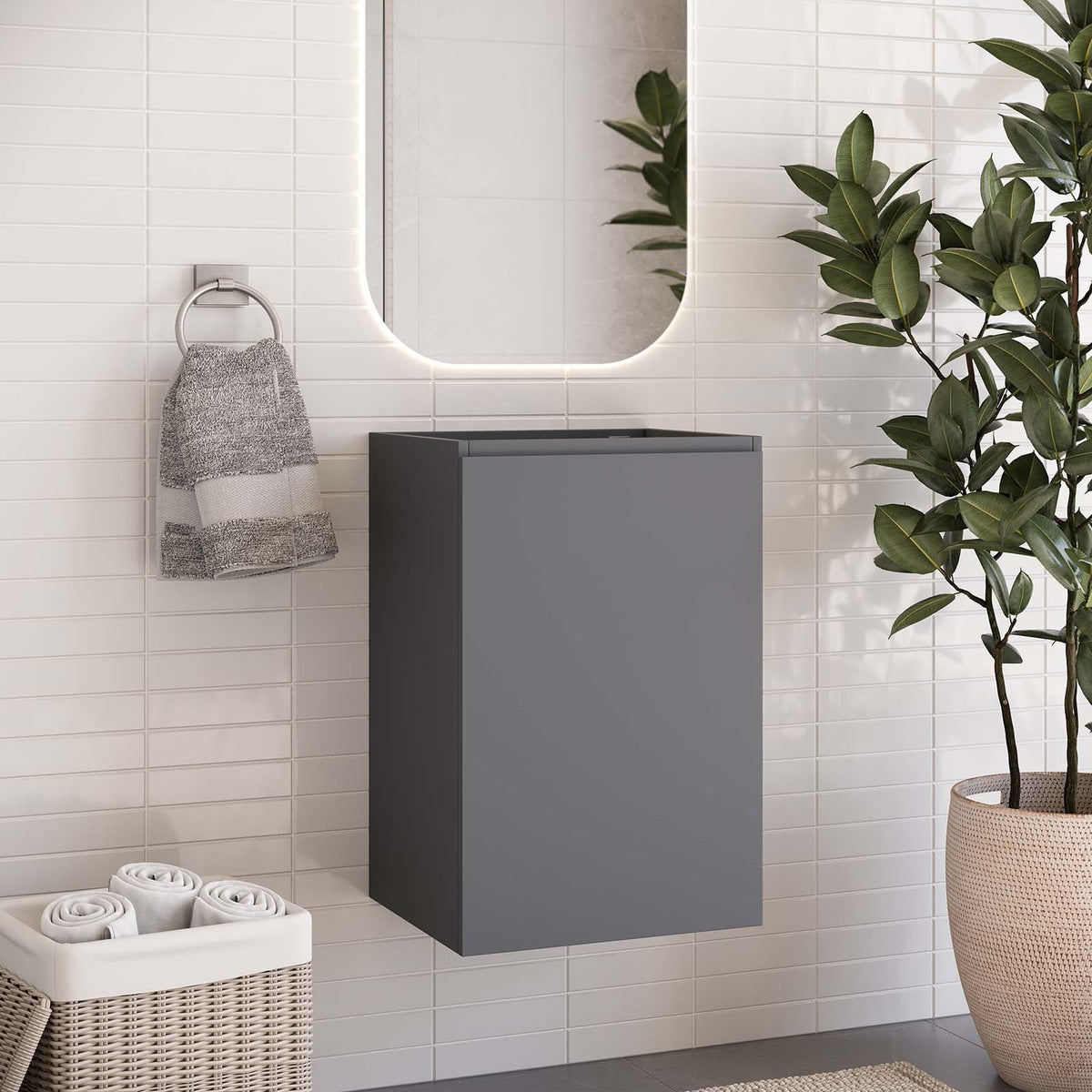 Bryn 18" Wall-Mount Bathroom Vanity (Sink Basin Not Included) Modway Model: eei-5556