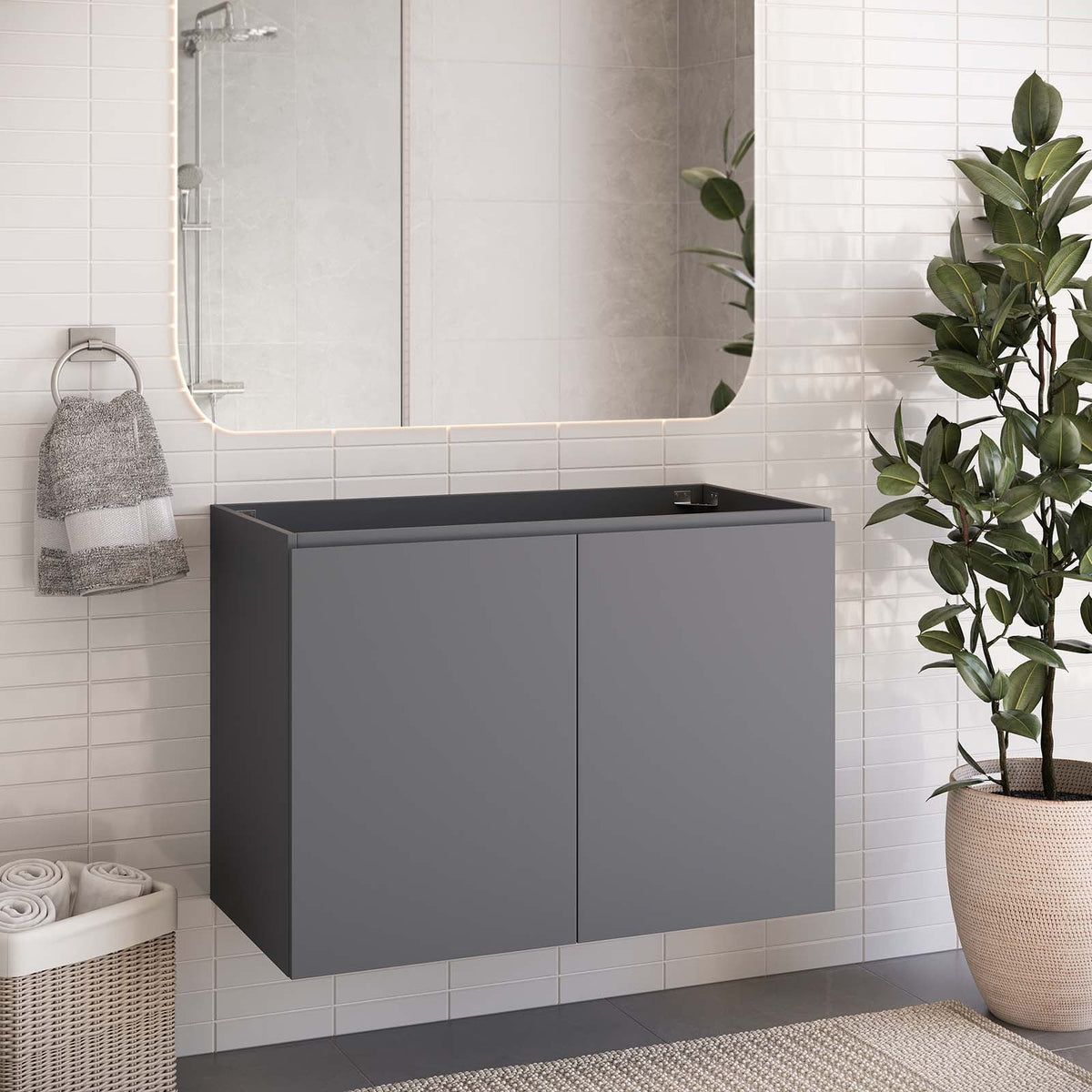 Bryn 36" Wall-Mount Bathroom Vanity (Sink Basin Not Included) Modway Model: eei-5559