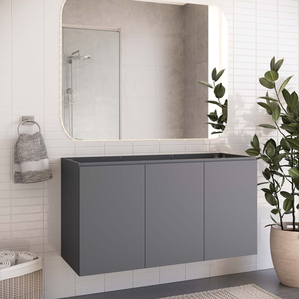 Bryn 48" Wall-Mount Bathroom Vanity (Sink Basin Not Included) Modway Model: eei-5560