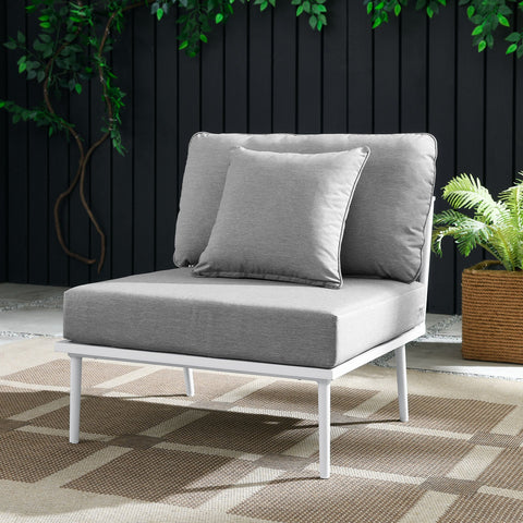 Stance Outdoor Patio Aluminum Armless Chair Modway Model: eei-5568