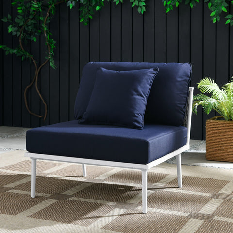 Stance Outdoor Patio Aluminum Armless Chair Modway Model: eei-5568