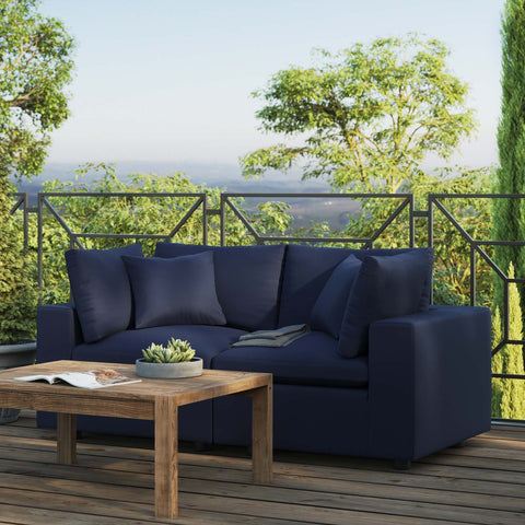 Commix Overstuffed Outdoor Patio Loveseat Modway Model: eei-5576