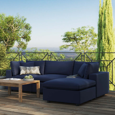 Commix 4-Piece Outdoor Patio Sectional Sofa Modway Model: eei-5580
