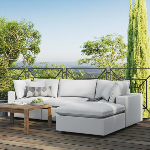 Commix 4-Piece Outdoor Patio Sectional Sofa Modway Model: eei-5580