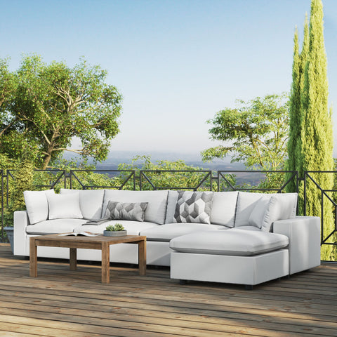 Commix 5-Piece Outdoor Patio Sectional Sofa Modway Model: eei-5583