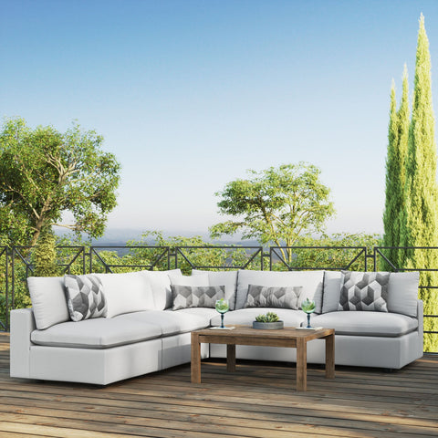 Commix 5-Piece Outdoor Patio Sectional Sofa Modway Model: eei-5587