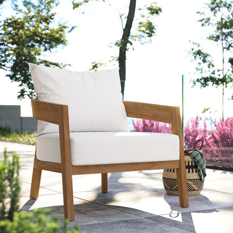 Brisbane Teak Wood Outdoor Patio Armchair Modway Model: eei-5602