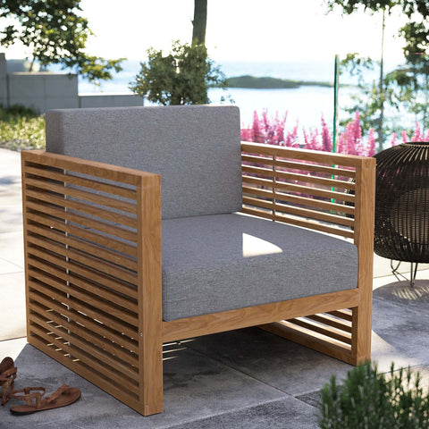 Carlsbad Teak Wood Outdoor Patio Armchair Modway Model: eei-5606