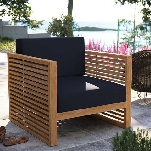 Carlsbad Teak Wood Outdoor Patio Armchair Modway Model: eei-5606