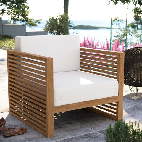 Carlsbad Teak Wood Outdoor Patio Armchair Modway Model: eei-5606