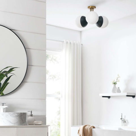 Stellar 3-Light Semi-Flush Ceiling Light Modway Model: eei-5656