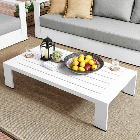Tahoe Outdoor Patio Powder-Coated Aluminum Coffee Table Modway Model: eei-5677