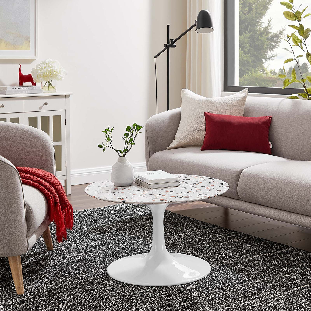 Lippa 28" Round Terrazzo Coffee Table Modway Model: eei-5710