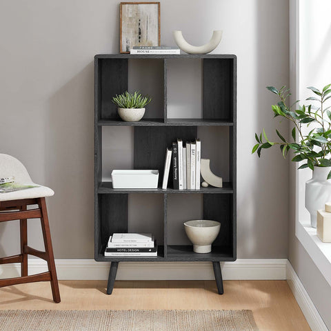 Transmit 5 Shelf Wood Grain Bookcase Modway Model: eei-5743