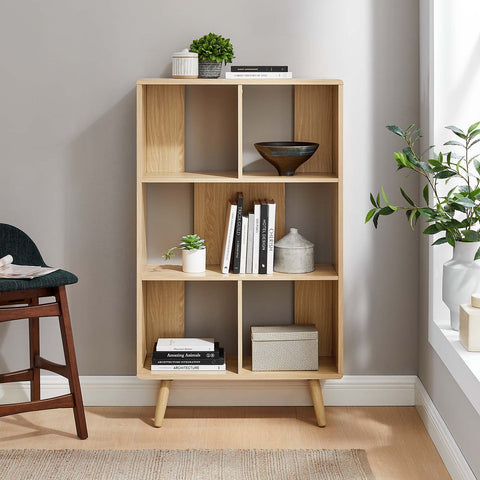 Transmit 5 Shelf Wood Grain Bookcase Modway Model: eei-5743