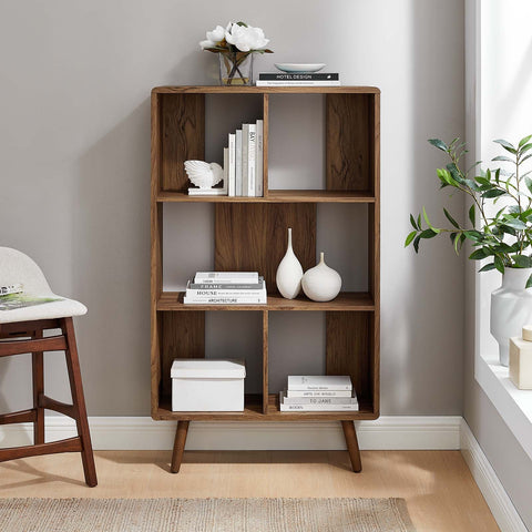 Transmit 5 Shelf Wood Grain Bookcase Modway Model: eei-5743
