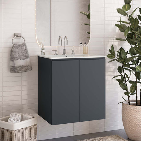 Bryn 24" Wall-Mount Bathroom Vanity Modway Model: eei-5777