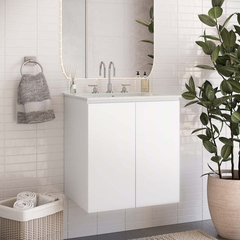 Bryn 24" Wall-Mount Bathroom Vanity Modway Model: eei-5777