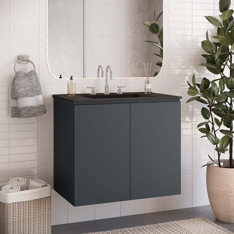 Bryn 30" Wall-Mount Bathroom Vanity Modway Model: eei-5778