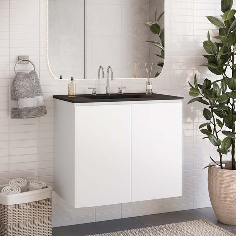 Bryn 30" Wall-Mount Bathroom Vanity Modway Model: eei-5778