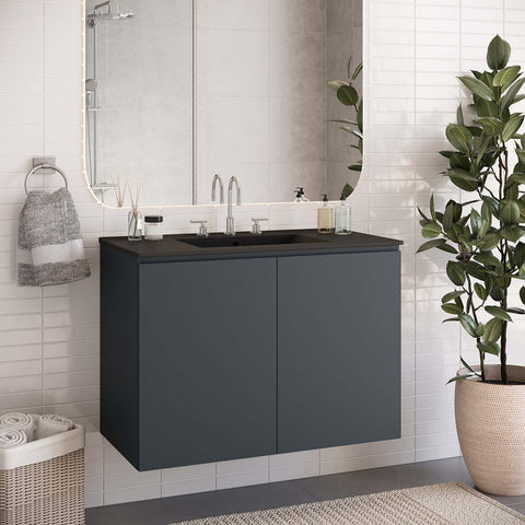 Bryn 36" Wall-Mount Bathroom Vanity Modway Model: eei-5779