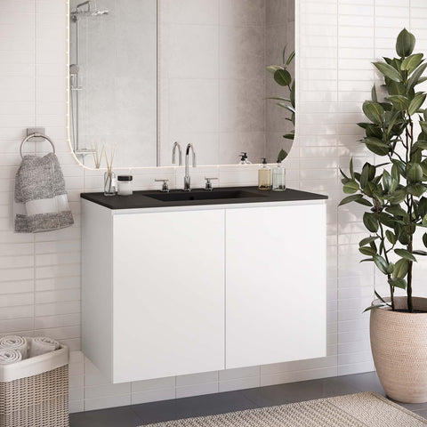 Bryn 36" Wall-Mount Bathroom Vanity Modway Model: eei-5779